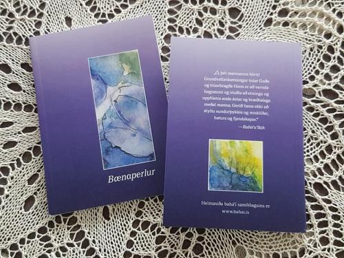 Bahá'í bænahefti með vatnslitamyndum Elsu Benediktsdóttur er komið út