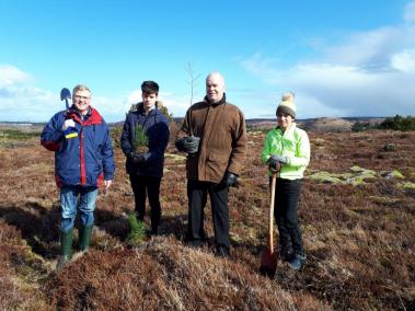 Bahá'íar planta trjá í skógræktarreit sinn í landi Hafnarfjarðar